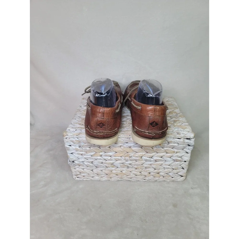Sperry Top-Sider Fisherman Brown Leather Boat Shoes Preppy Size 11.5 M Loafers